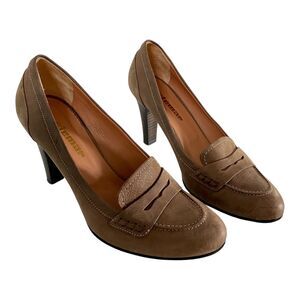 Stemar Made in‎ Italy Heels Shoes Brown Leather Pumps Size 38.5